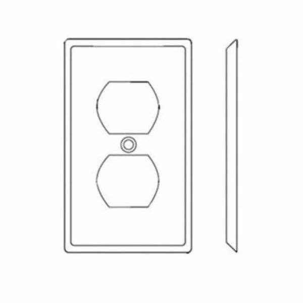 Leviton Wallplates Sg Nylon Duplex 1G Org 80703-IG